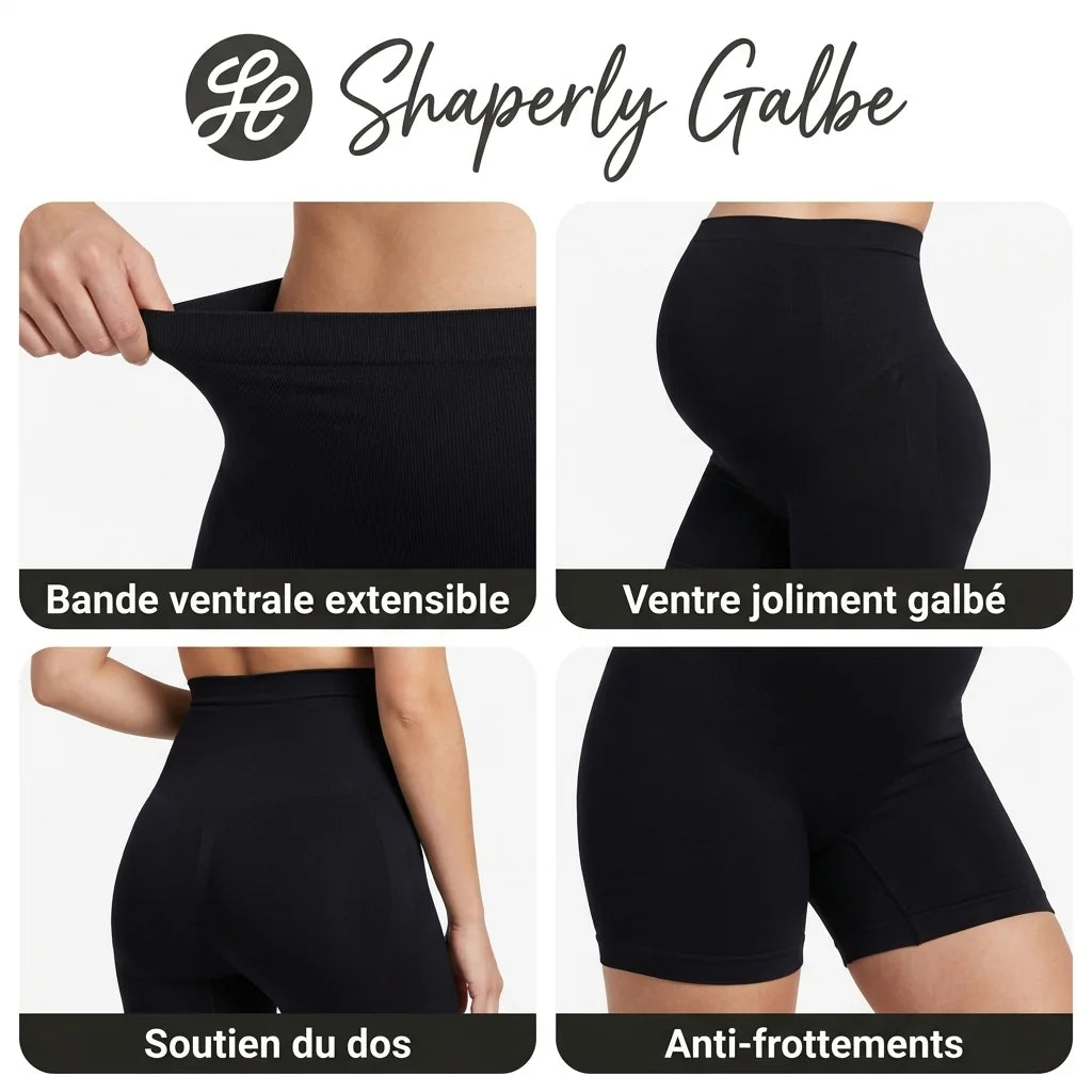Bande ventrale extensible, ventre galbé, soutien du dos et anti-frottements